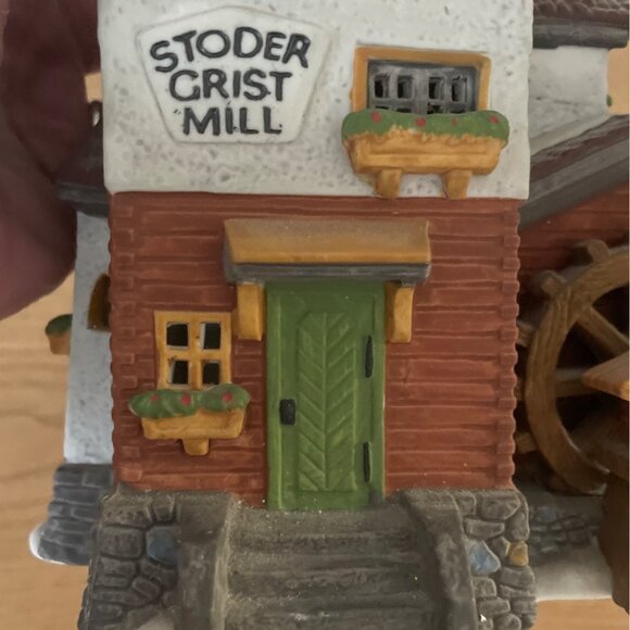 Department 56 Stoder Grist Mill Alpine Village Christmas Lighted 1988 Retired - Picture 4 of 8